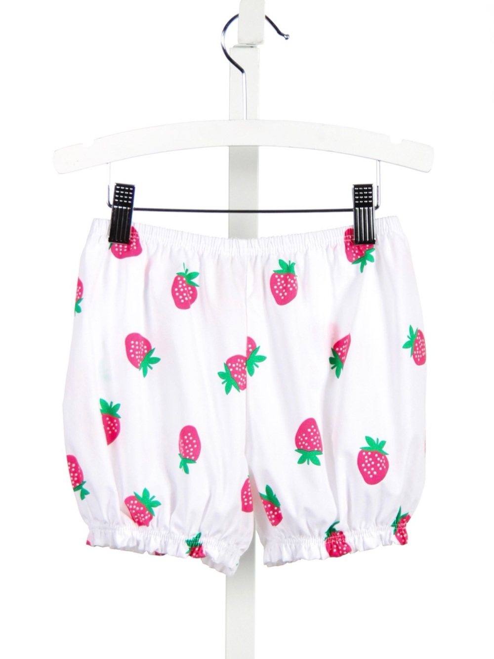 The Beaufort Bonnet Company White Bloomers with Pink Strawberry & Green Leaves